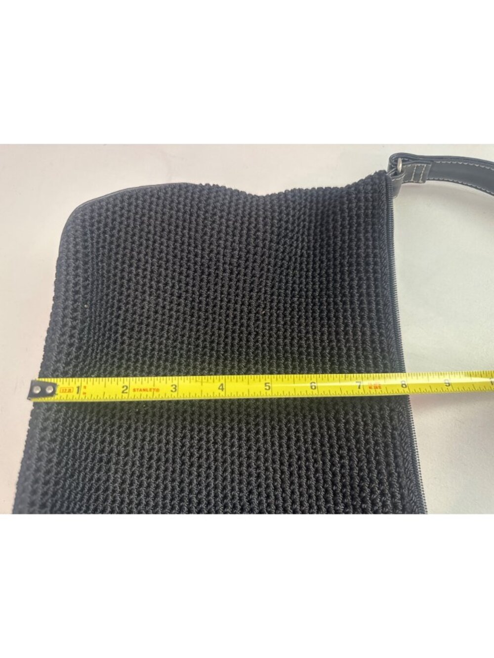 The Sak x Elliot Lucca Purse Black Crochet Shoulder Bag Boho Casual Zip-Top - Picture 12 of 15